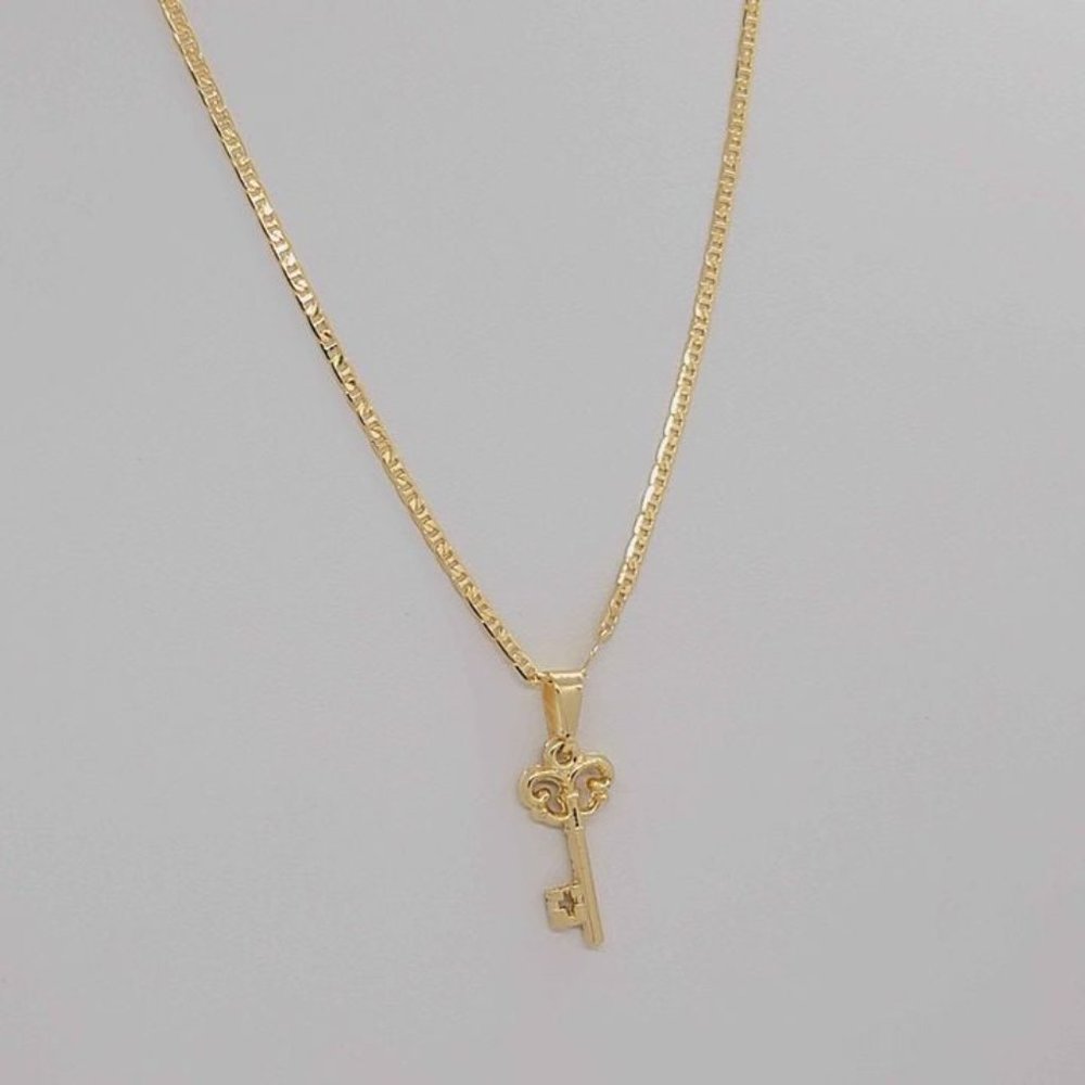 Brazilian 18k Gold Filled KEY Necklace - Picture 2 of 4
